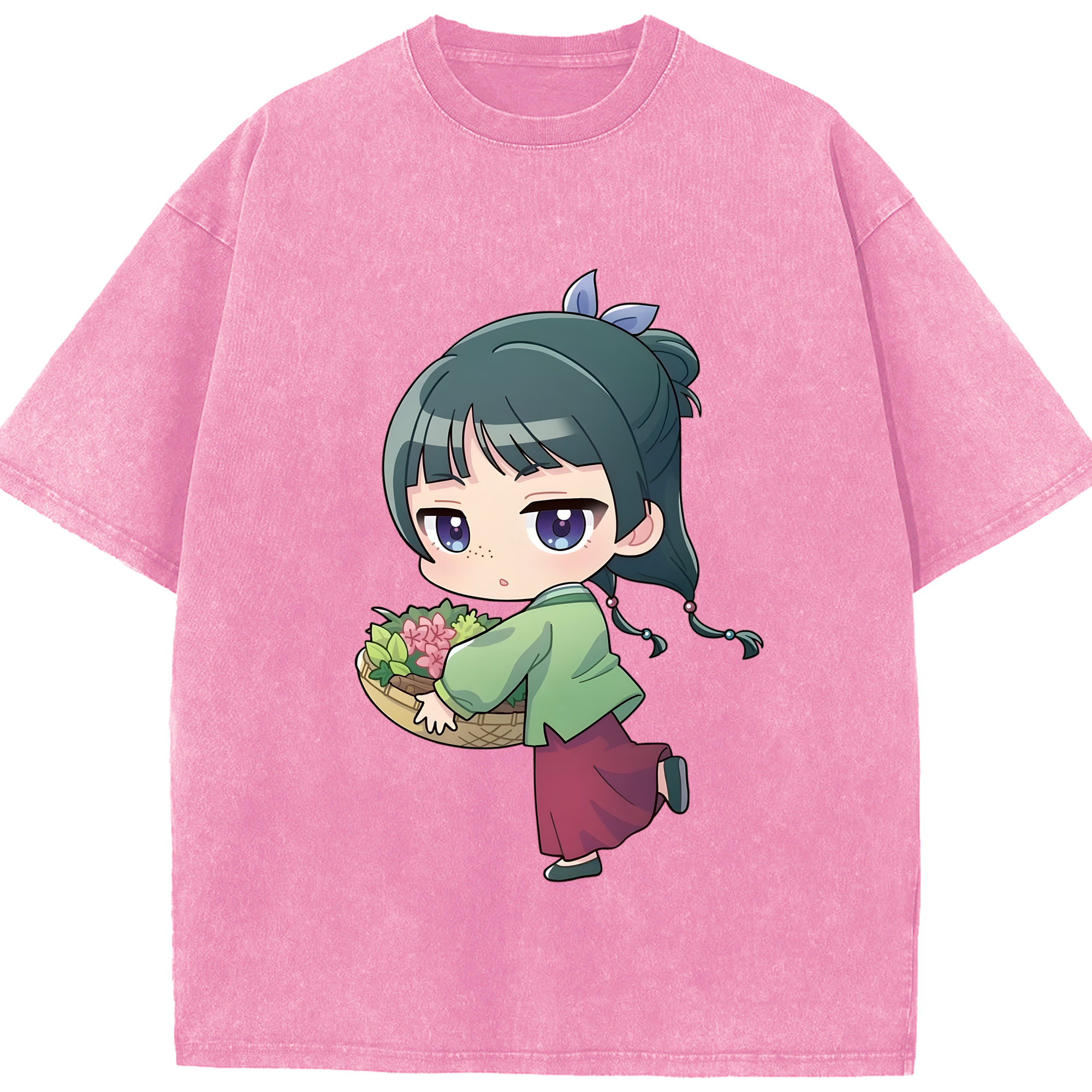 （画像用） 薬屋のひとりごと The Apothecary Diaries 綿100% ヴィンテージ風 半袖Tシャツ（フロントプリント）
